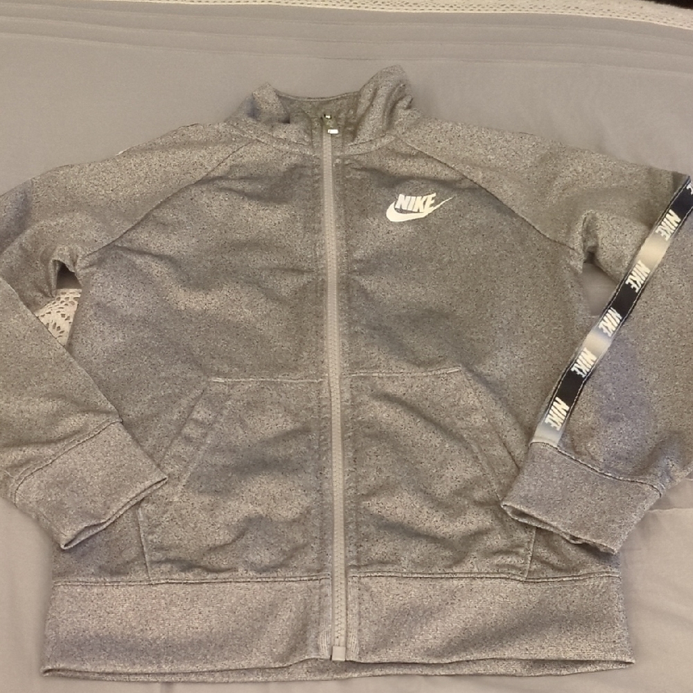 Kids Nike Heather Gray Full-Zip Jacket
